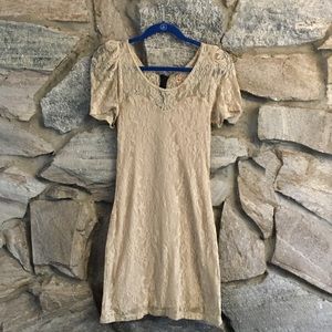 Small Beige Vintage Boutique Dress